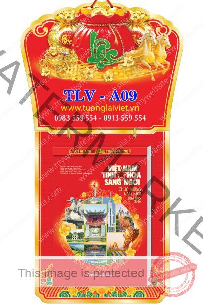 In Lịch bloc treo tường Chữ Cẩm Thạch