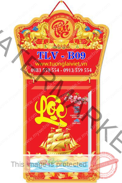 In Lịch bloc treo tường Chữ Phúc