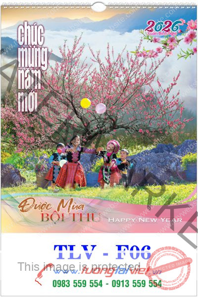 In Lịch treo tường 7 tờ Bốn Mùa Bội Thu