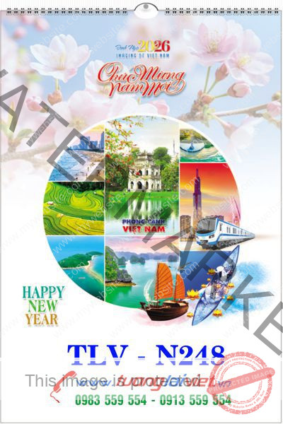 In Lịch treo tường 7 tờ Phong Cảnh Việt Nam
