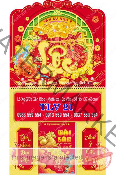 Lịch treo tường 365 ngày Chữ Lộc