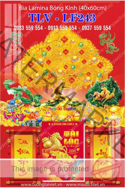 Lịch treo tường laminate Kim Tiền Tài Lộc
