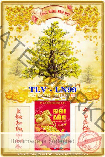 Lịch treo tường laminate Mai Xuân